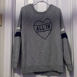 All in sweat shirt